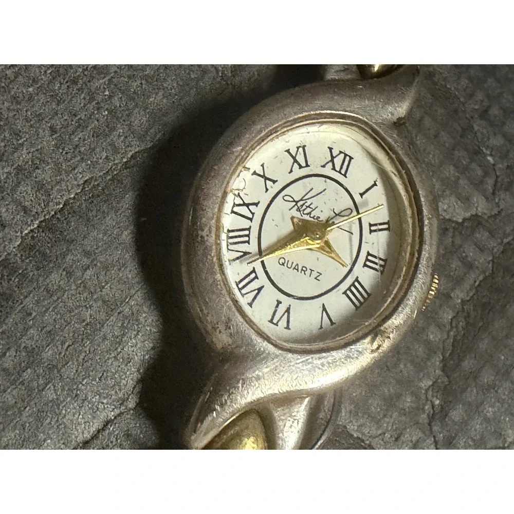 Kathie Lee Quartz Watch Silver Gold Two Tone Analog‎ 90s Y2K 77/5037 Oval